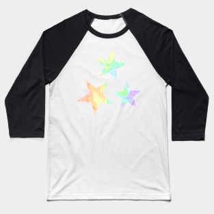 Pastel swirl stars Baseball T-Shirt